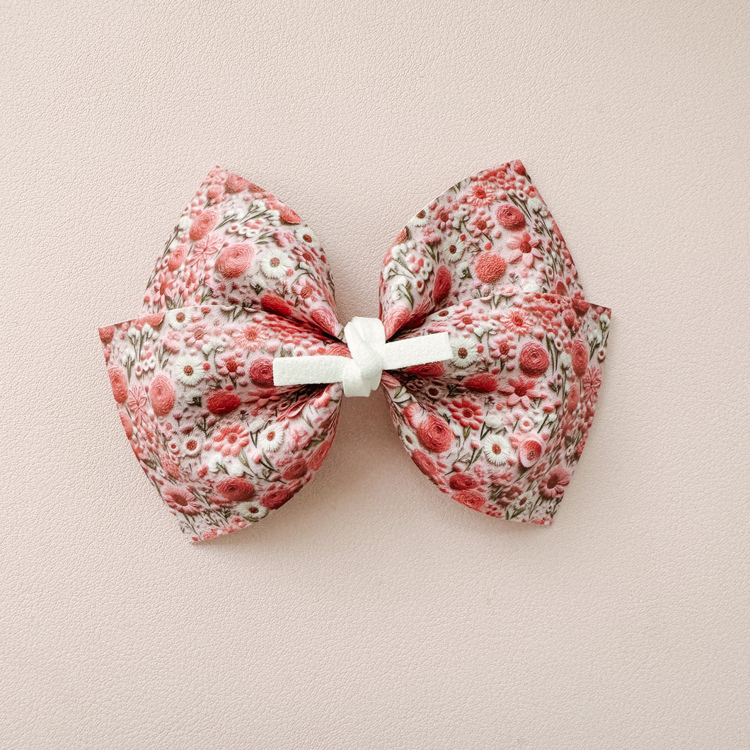 Floral Valentine Bow
