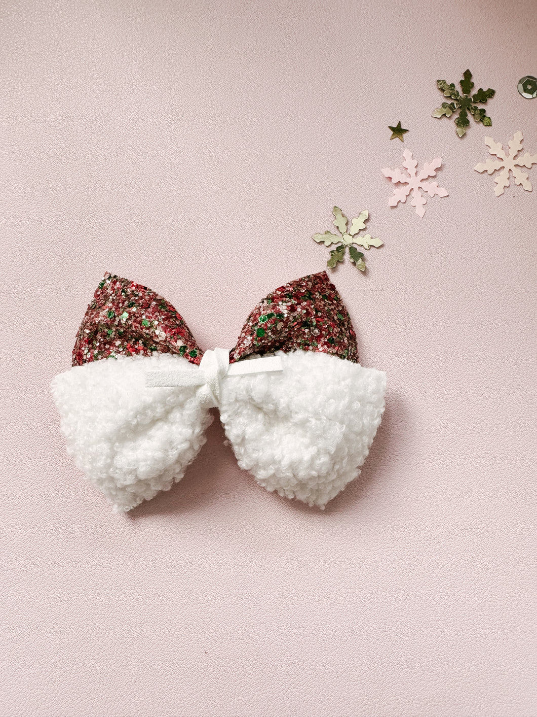 Santa Glitter Bow