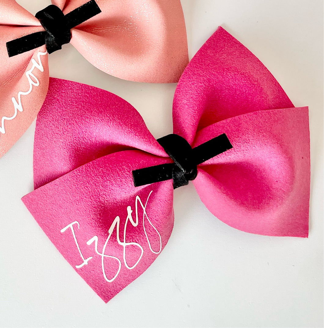Hot Pink Personalized Bow